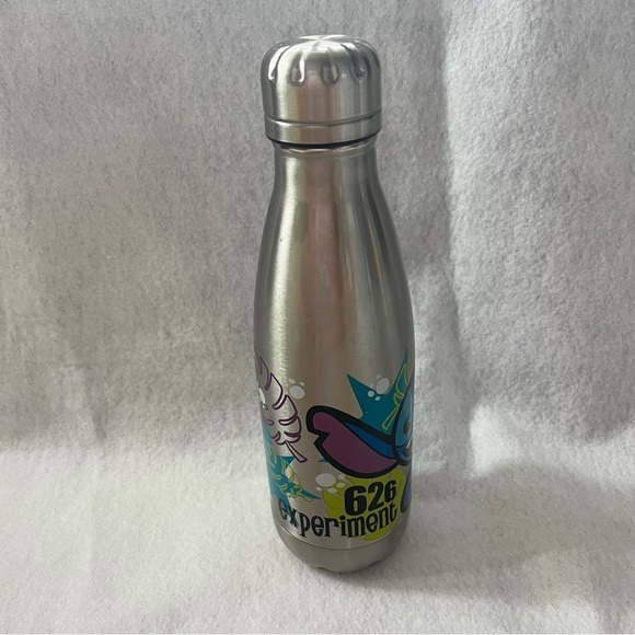 NEW Lilo & STITCH Metal Water Bottle 13.5 oz Disney Store Silver Color - Picture 2 of 8